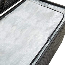 Lechnical Box da Giardino Poly Rattan Giardino Scatole della Spazzatura Magazzino Scatola del Dispositivo - Resistente alle intemperie e ai Raggi UV 100 × 50 × 50 cm Nero