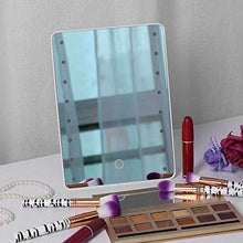 Yuyanshop Specchio da trucco illuminato a LED, interruttore touch screen, specchio da trucco HD da tavolo con luce a LED