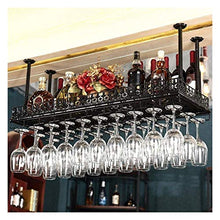 CCFENG A Testa in Giù cremagliera del Vino, Decorazione del soffitto Rack, Ideale for Bar, Ristorante, Cucina, Semplice Ferro di Stile cremagliera Bicchiere di Vino Appeso