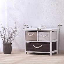 Comodino LHY- Comodino in legno massello e comodino, resistente e durevole, adatto per camera da letto, soggiorno, ecc., Legno, 50×30×42cm