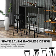 giordano shop Set 2 Sgabelli da Bar Alti in Metallo HMC Neri
