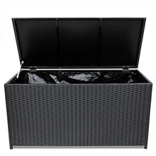 UnfadeMemory Baule da Giardino Nero 150x50x60 cm in Polyrattan