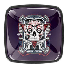 Teschio di Halloween 4 PCS Pomelli per Porta, Pomolo per Mobile, Pomelli per Mobili con Viti, Maniglia per Armadietto, Pomelli per Porta, Pomelli per Cassetti per Porta, Armadio, Cassetto e Credenza