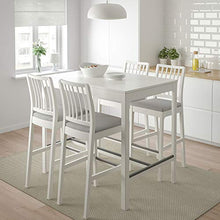 Sgabello bar EKEDALEN con schienale 45x51x114 cm bianco/Orrsta grigio chiaro