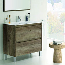 ARKITMOBEL Set Mobile Bagno e Specchio, Legno, Nordik, 80 x 80 x 45 cm