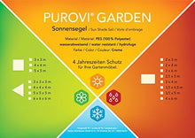 Purovi Vela Parasole Rettangolare | Varie Dimensioni | Schermo UV | in PES Impermeabile | 3,5 x 5 m