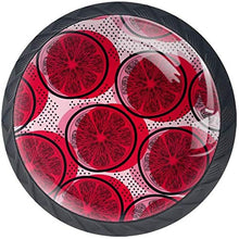 Disegnato Lemon Art Red Color Modern Pomelli per Porta Set di 4 Pomelli per Mobili Manopole per Cassetti Cucina Armadio Vetro