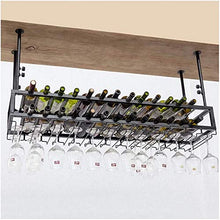 MFLASMF Wine Glass Holder, Upside Down Bar Wrought Iron Wine Rack,Creative Restaurant Wine Cabinet, Hanging Cup Holder Decoration,Hanging Wine Rack, Wine Bottle Rack (Color : 80 * 30c