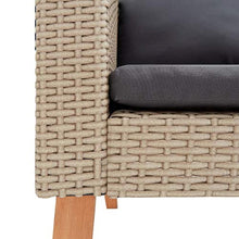 FAMIROSA Set Divani da Giardino 2 pz con Cuscini in Polyrattan Beige-9330