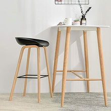 YS Sedia Moderna Semplicità Cucina Struttura in Legno Massello Pedale a Forma Di Anello Mobili Cuscinetto Sgabello da Bar,Giallo