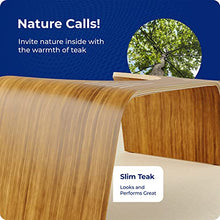 Squatty Potty The Original - Sgabello da bagno con finitura in teak sottile, 17 cm