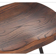 LF- Bar Stool Iron Bar Chair Creativo Bar Sedia di Legno Solido Alto Sgabello Alto Sgabello Bar Stool semplicità (Color : Walnut Color, Size : H65cm)