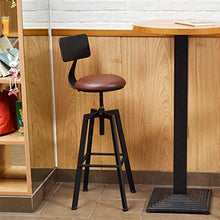 Binglinghua - Sgabello da bar in metallo stile retrò, girevole