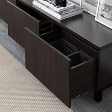 BESTÅ combinazione di cassetti 180x40x48 cm Lappviken nero-marrone