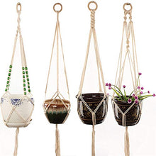 MICROSHE Macrame Plant Hanging Planter Impacco per Piante da 10 Pezzi (Colore : Beige, Dimensione : Set of 10)