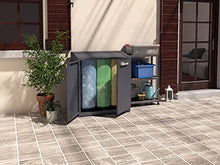 Keter Armadio Per La Raccolta Differenziata Moby Recycling Con 3 Scomparti, Antracite, ‎90 x 55 x 100 cm; 13 Kg