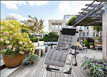 CJY-mirror Sedie a Sdraio Sedia reclinabile Pieghevole Zero Gravity Lounge Chair Oversize, Sedie a Sdraio Cuscino in Cotone per Giardino Patio Esterno Lettini Prendisole Letto Reclinabile