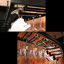 MQJ Scaffale per Vino, Bar, Ristorante, Appeso, Portabicchiere per Vino, Scaffale per Muro a Soppalco Metallo Strisciale da Soffitto Storage S Appeso Bottiglia Di Vino e Occhiali Portabicchieri, Bron