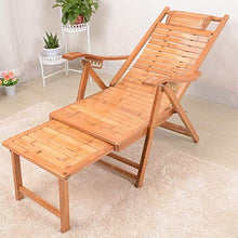 XBR Zero Gravity Lettino Prendisole, Sdraio reclinabile Sedia a Sdraio da Giardino Reclinabile in bambù con braccioli Poly Rattan e Legno massello di Acacia