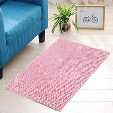 Set da bagno in due pezzi rettangolare a forma di U Tappetino da bagno Tappeto lavabile per il bagno(Pink)