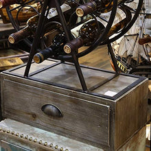 WEIHONG Shelf Windmill Shape Modo di Stile Industriale di Grandi Dimensioni in Ferro battuto Wine Rack con Base