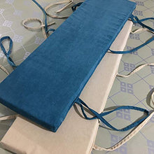 jHuanic - Cuscino per panca lunga da esterni, morbido, per interni e esterni, antiscivolo, con cerniera e lacci per 2 o 3 posti, colore: beige, 30 x 120 x 3 cm