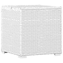 vidaXL Lettini Prendisole con Tavolino 3 pz in Polyrattan Bianco