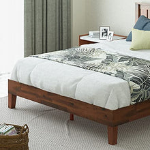 ZINUS Vivek 30 cm Telaio per letto a piattaforma in legno deluxe con testiera | Supporto a doghe in legno | Facile da montare | 120 x 190 cm | Antique Espresso