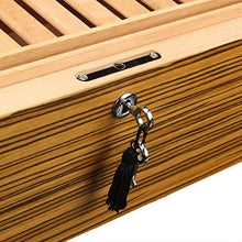 MH Scatola per sigari Cigar Box, Cigar Humidor Humidor, Legno di Cedro Cigar Box con igrometro elettronico può Tenere 150 Scatola (Size : 26.7x25.5x16.5cm)