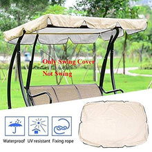 HuangMeihua - Copertura universale per dondolo da giardino a 2/3 posti, resistente all'acqua, di ricambio