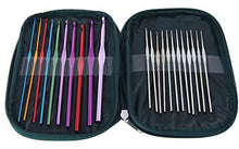 SaySure - Metallic Crochet Needle 22 PCS + Leather Case Silver