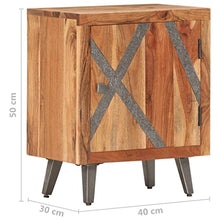 vidaXL Comodino 40x30x50 cm in Legno Massello di Acacia