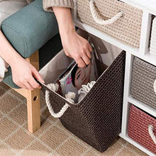 ZhuFengshop Comodino Rattan Storage Locker Comò in Paglia di Grano Comodino Side Table