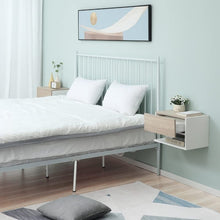 giordano shop Set 2 Comodini Sospesi 46x30x30 cm in Truciolato Rovere e Bianco
