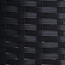 Mendler Serie Halden per l'esterno Divano Sofa 2 posti polyrattan Antracite con Cuscino Arancione