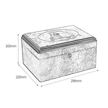 FxsD Cigar Box, Legno di Cedro Piano di Vernice Processo, Rimovibile Doppia Cigar Box di stoccaggio, con umidificatore e igrometro, può memorizzare Circa 50 sigari, 2 Colori ## (Color : B)