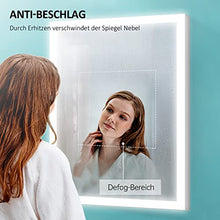 Emke, specchio da bagno a LED, con illuminazione, luce bianca calda