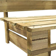 vidaXL Legno di Pino Divano da Giardino su Pallet Cuscini Rossi Ottomana Sofa