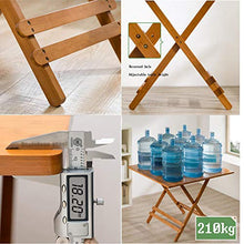 SCDXJ Tavolo bambù tavoli Legno Pieghevole Regolabile in Altezza Colore Lucido Tavolo da Giardino da Balcone richiudibile,Brown-76 * 60 * 60cm