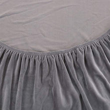 C/N Copridivano Letto Senza braccioli in Velluto Elasticizzato Copridivano clic clac Pieghevole 2 posti Fodera per Divano Senza braccioli Grigio Chiaro