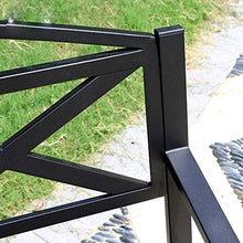 GaoF Panchine per Balcone all'aperto, panchine per terrazza con tavolini Regolabili, panchine per Il Tempo Libero in Metallo pressofuso, Adatte per Balcone/Veranda/Ponte (con Cuscini e Cuscini)