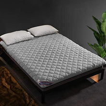 LERDBT Coprimaterassi, Protezioni e Topper Cuscino Pieghevole Mats Futon Mobili Pavimento Pieno Futon Materassi qualità dell'hotel (Colore : Grigio, Dimensione : 100x200cm)