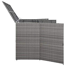 OUSEE Copribidone Triplo Spazzatura Antracite 229x78x120cm Polyrattan