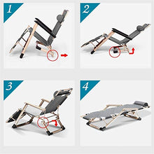 MJ-Brand Sedia da Giardino Pieghevole da Giardino reclinabile Pieghevole a gravità Zero Resistente con poggiatesta Imbottiti Regolabili 178 * 67 * 30 cm