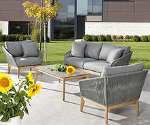 Gartentraum Divano da Giardino a 3 posti in Legno ad Angolo - Calyptra Couch