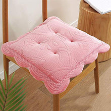 XHNXHN Ruffle Comfort Cuscini Morbidi per sedie da Pranzo Cuscino Traspirante Imbottito per Pavimento Tatami Decorazioni per Alimenti Cuscini per sedili Cuscini per sedie Morbidi per Cucina-Rosa a