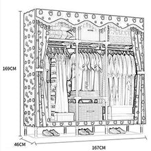 wardrobe Armadio di Stoffa, Armadio di Stoccaggio Economico Assemblato, Rete A Scomparti