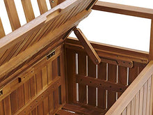 Beliani Panca da Giardino con Vano Contenitore in Legno di Acacia 120 cm SOVANA