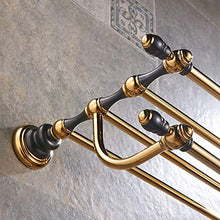 LCSD Portasciugamani in Ottone Dorato con Set di Accessori per Il Bagno in Bagno