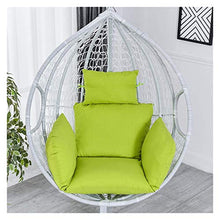 Cuscino del Sedile per Sedia a Uovo Appeso Dondolo Spesso Imbottito Amaca sospesa Lavabile da Esterno Ufficio Supporto Lombare Schienale (Colore: Verde)